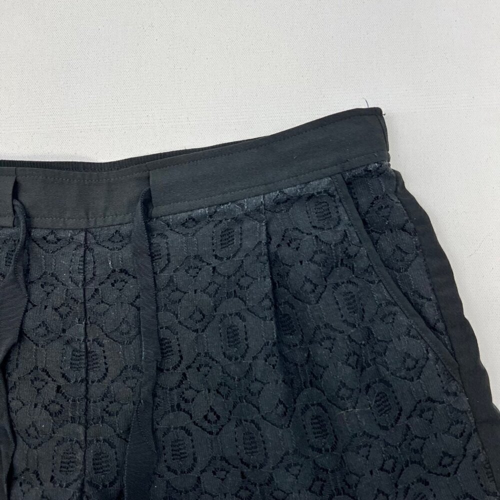 Ann Taylor Loft Women’s Drawstring Lace Shorts Black Size 8 Petite Pockets - Picture 2 of 9
